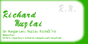 richard muzlai business card